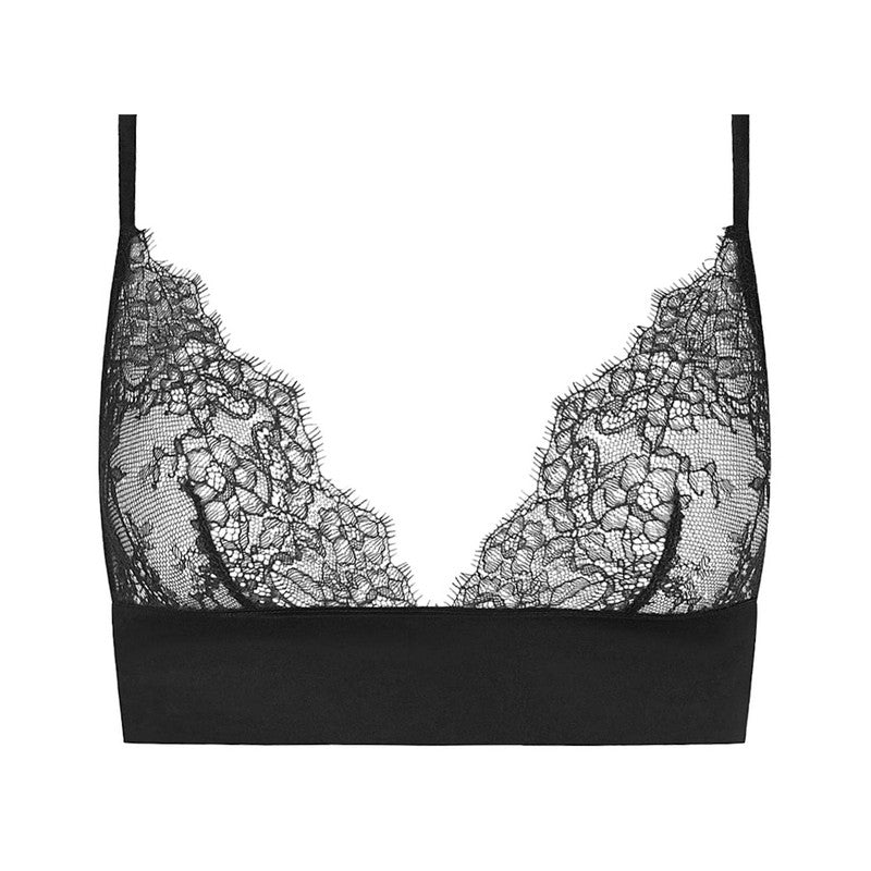 Sutiã Bustier Triangular em Renda e Seda Rendez-vous