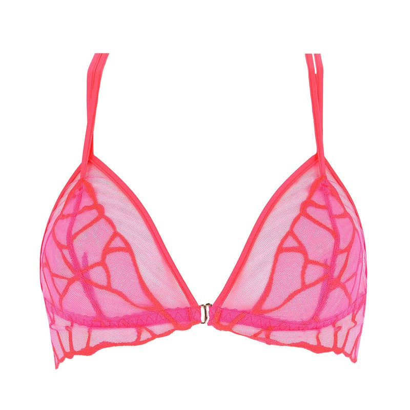 Sutiã Triângulo com abertura frontal Cleo Bright Coral