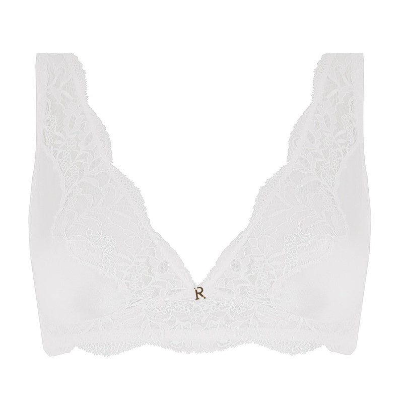 Sutiã Triangular de Renda e Seda Scarlett Panna