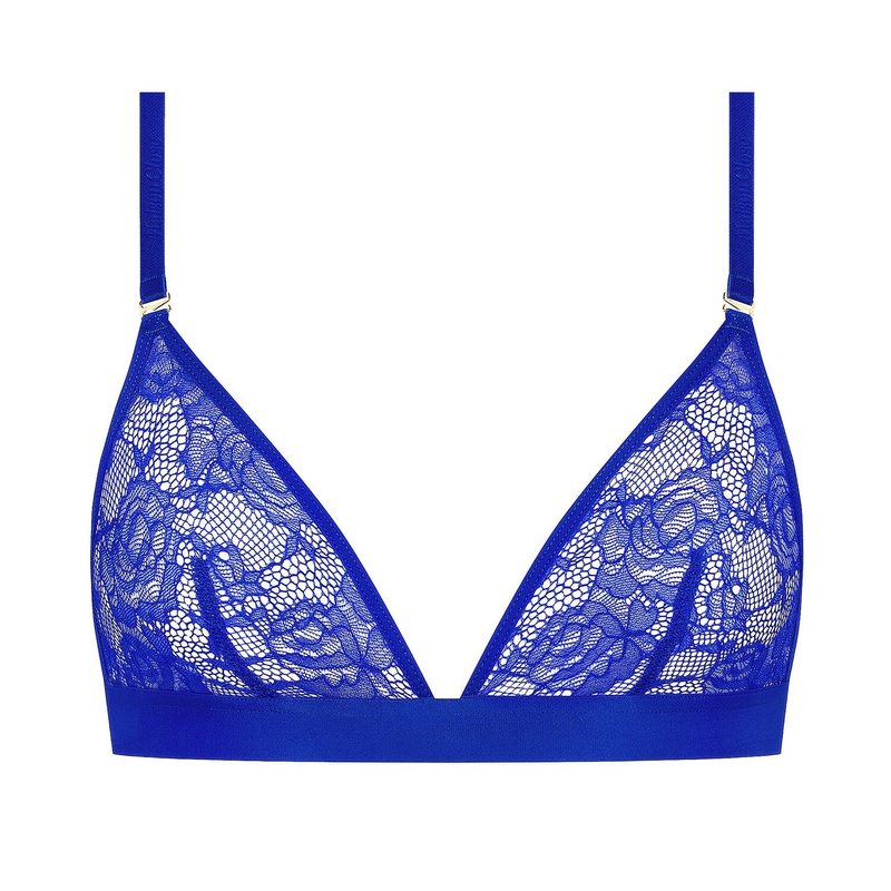 Sutiã Triangular em Renda com alças removíveis Flashback Néon Bleu Fluo