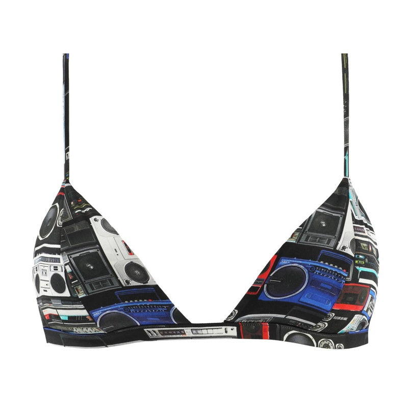 Sutiã Triângulo de Seda Luxe Boombox Print