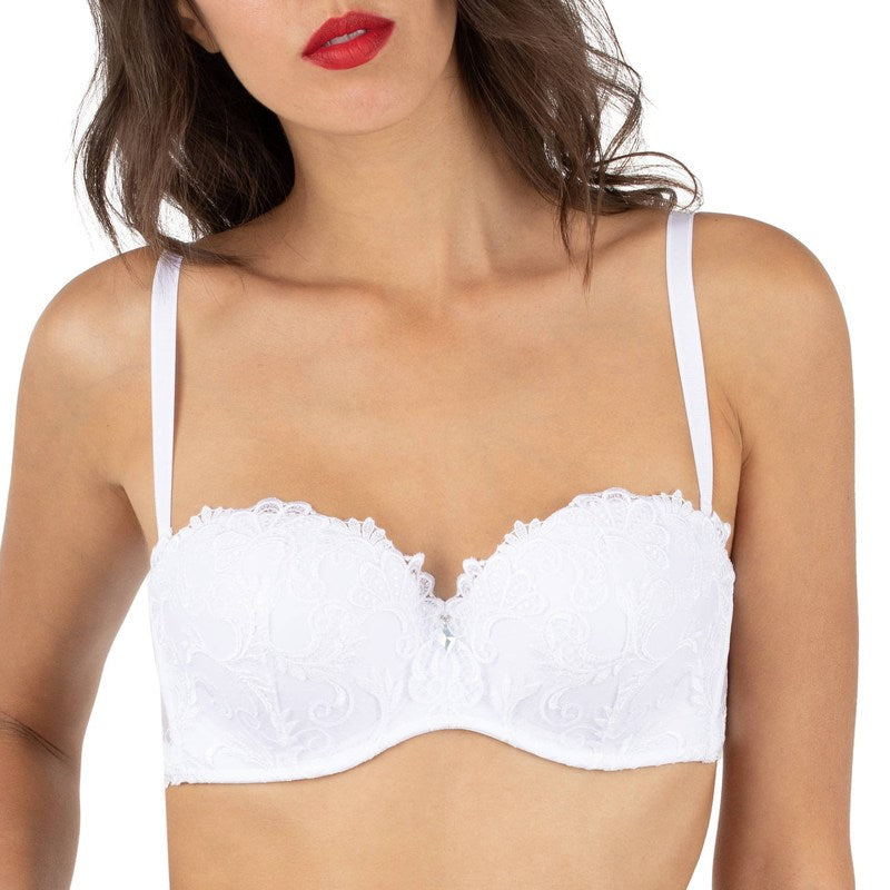 Sutiã bandeau com bojo Dressing Floral