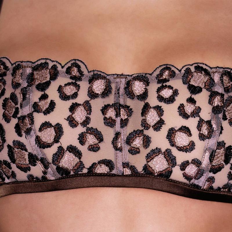 Sutiã bandeau Leopard Chocolate