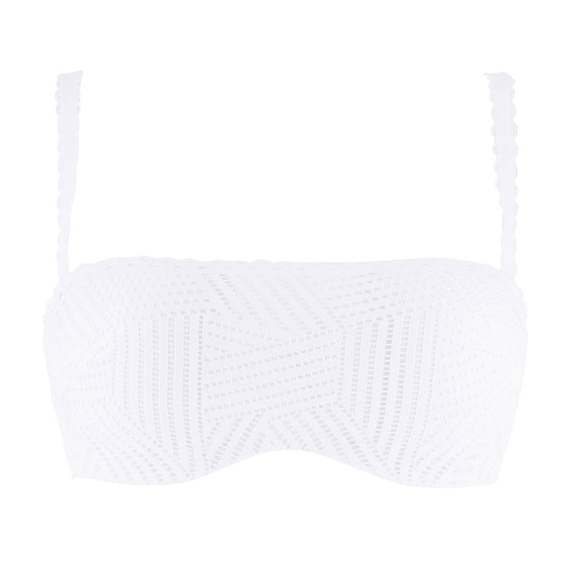 Sutiã cai-cai acolchoado Tressage Graphic Tressage Blanc
