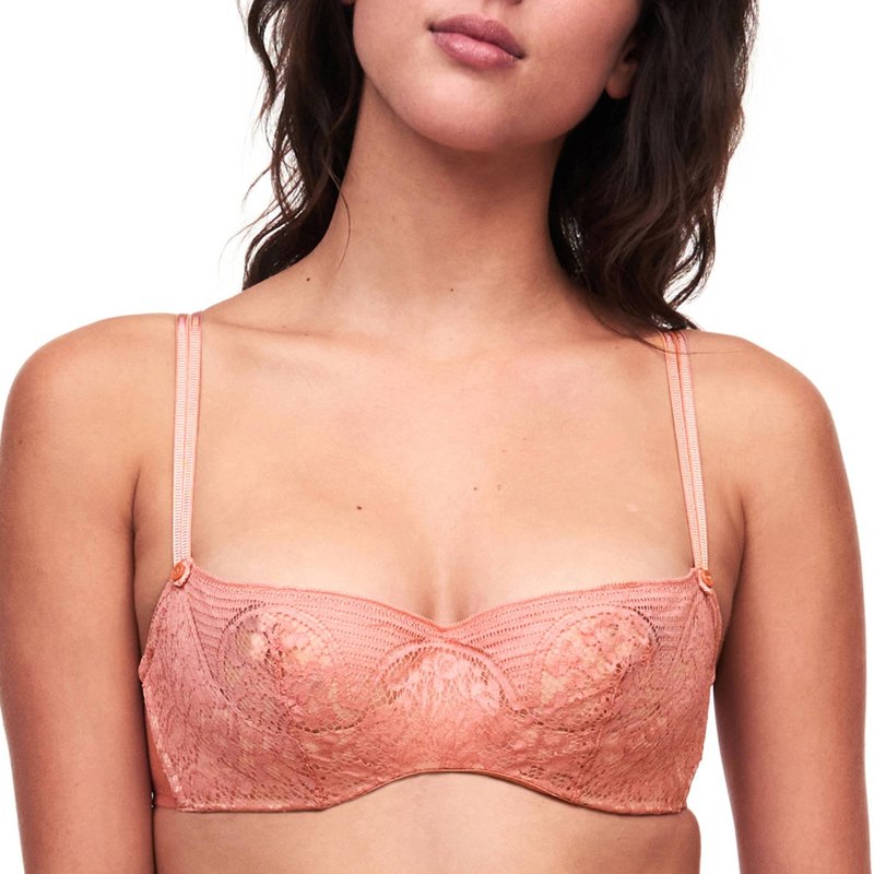 Sutiã Bandeau em Renda Singular Pêche Melba