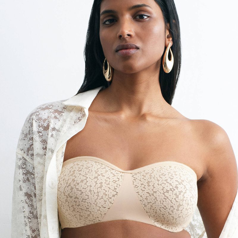 Sutiã Bandeau em Renda Easy Feel Norah doré