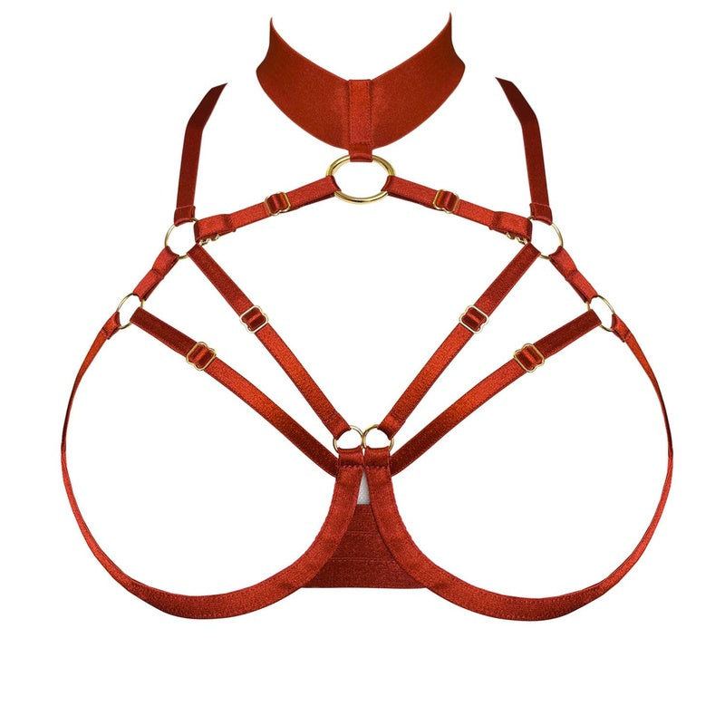 Sutiã aberto New Signature Burnt Red