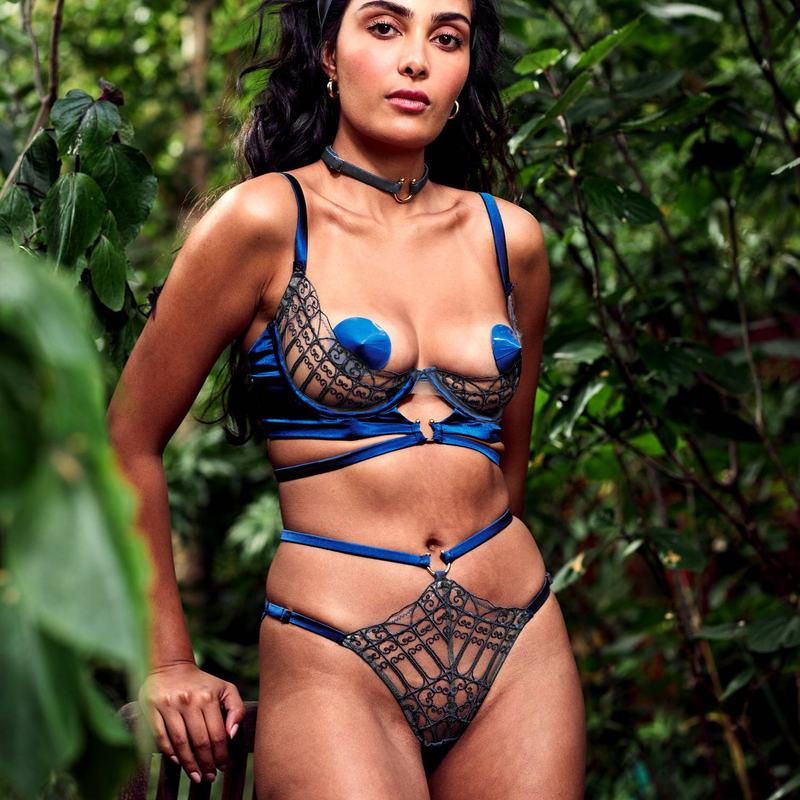 Sutiã aberto Anisa Cobalt