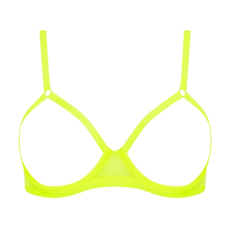 Sutiã Ouvert Corps à Corps Néon Jaune Fluo