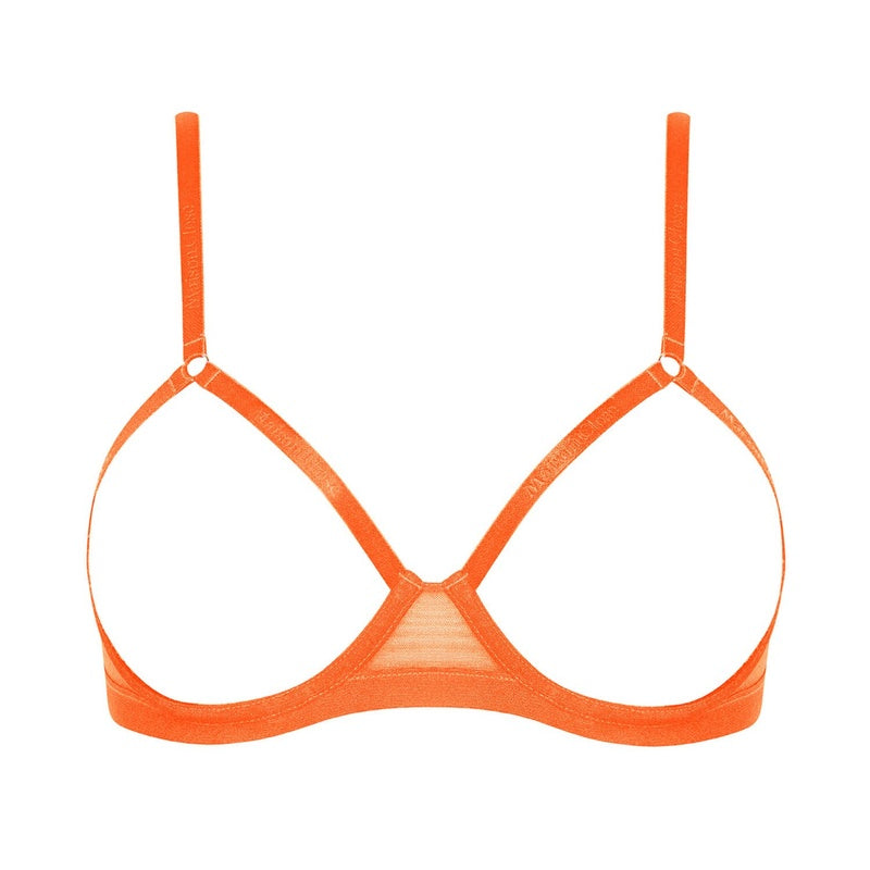 Sutiã Ouvert Corps à Corps Néon Orange Fluo
