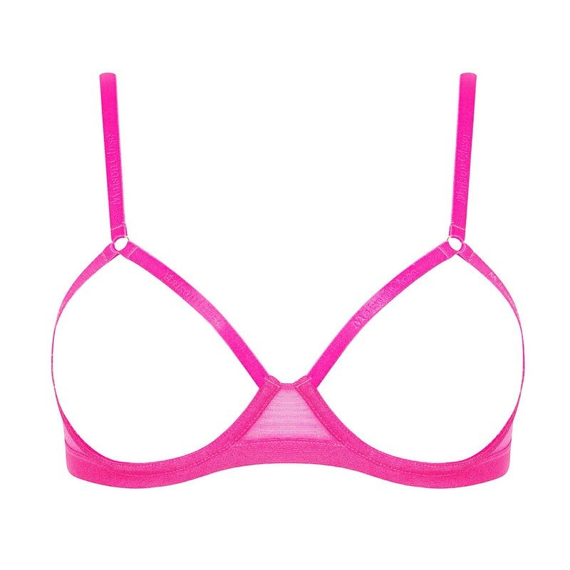 Sutiã Ouvert Corps à Corps Néon Rose Fluo