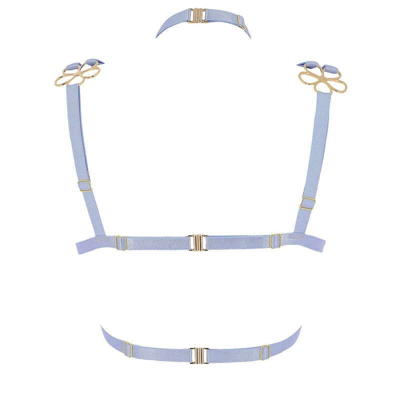 Sutiã aberto Harness Daisy Blue