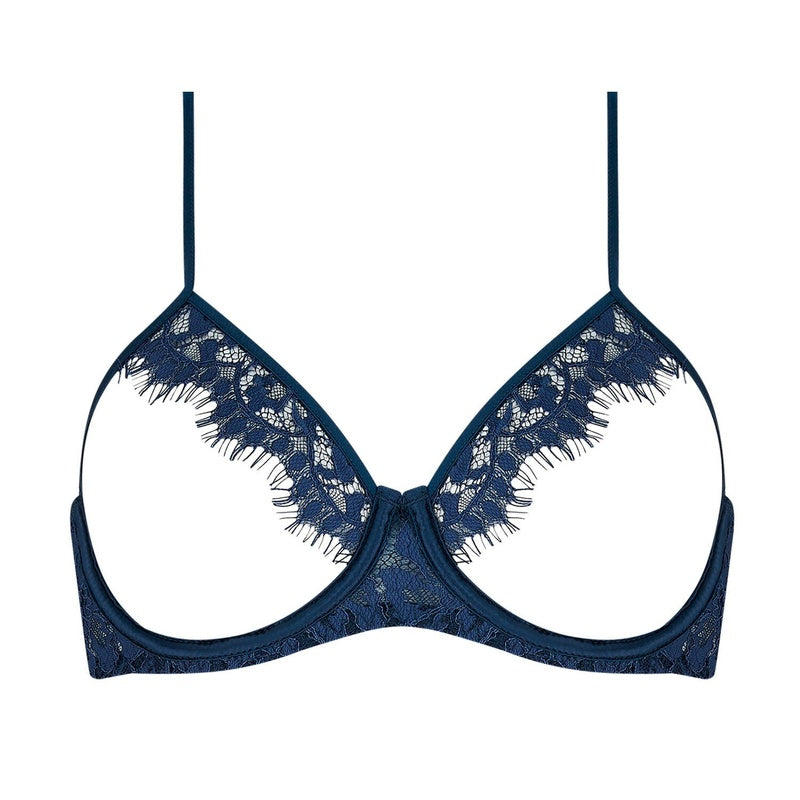 Sutiã de Renda Ouvert Muse Béatrice Navy