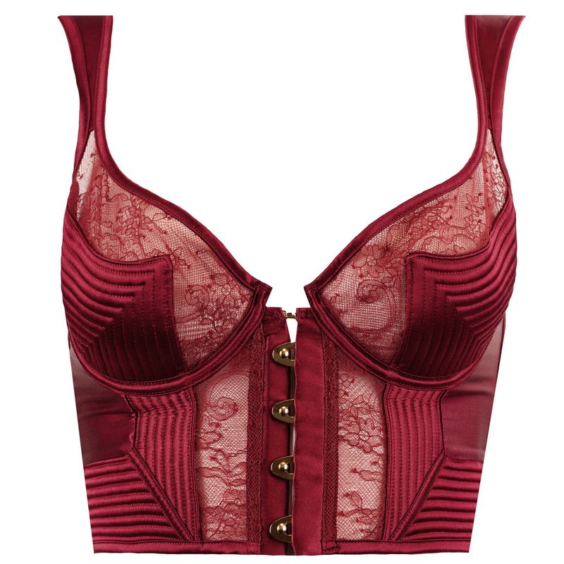 Sutiã Bustier de Seda Palace Red
