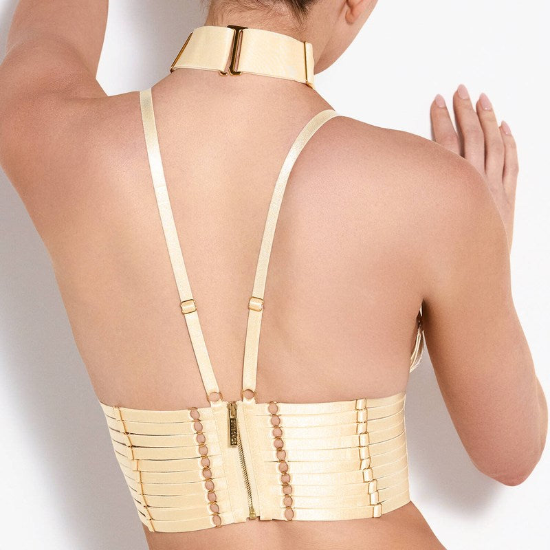 Sutiã Bustier Triângulo New Signature Cream