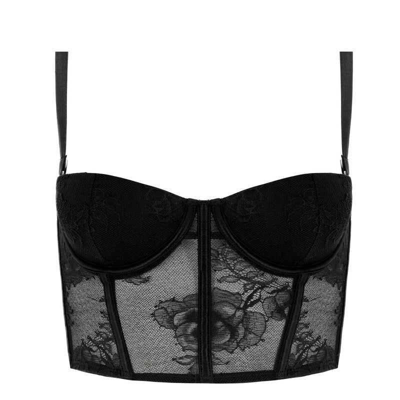 Sutiã Bustier de Renda Bouquet Renda