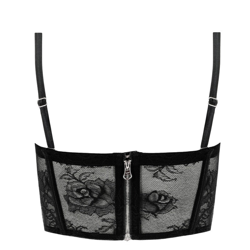 Sutiã Bustier de Renda Bouquet Renda