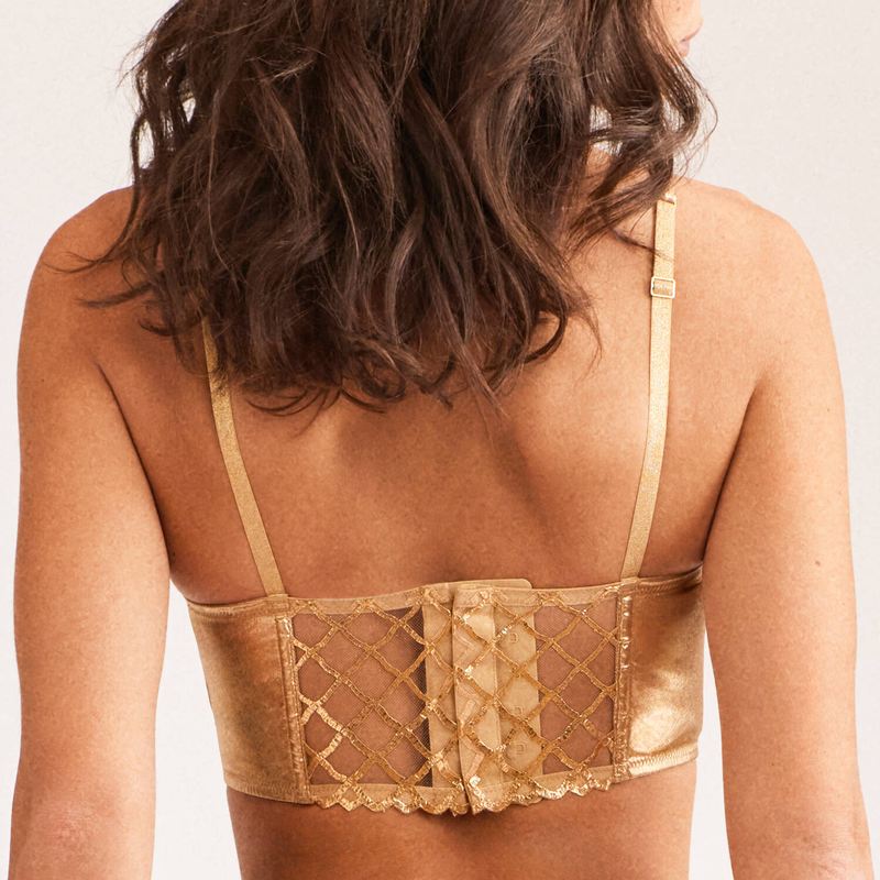Sutiã Bustier Carter Dourado