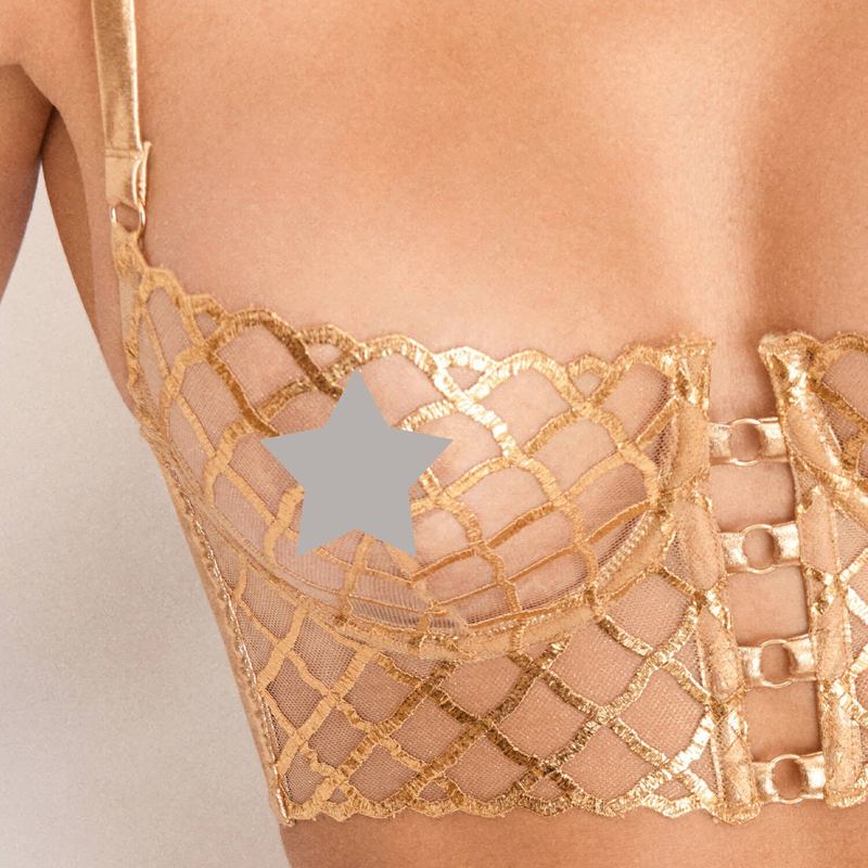Sutiã Bustier Carter Dourado