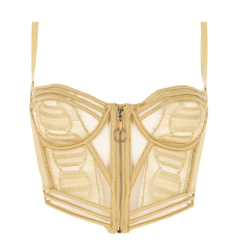Sutiã Bustier de Renda com abertura frontal Batignolles Gold