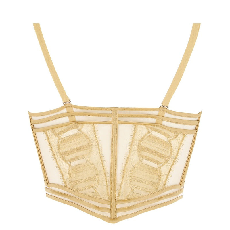 Sutiã Bustier de Renda com abertura frontal Batignolles Gold
