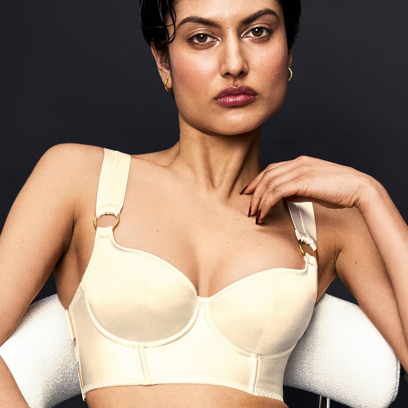 Sutiã Bustier de Seda New Signature Cream