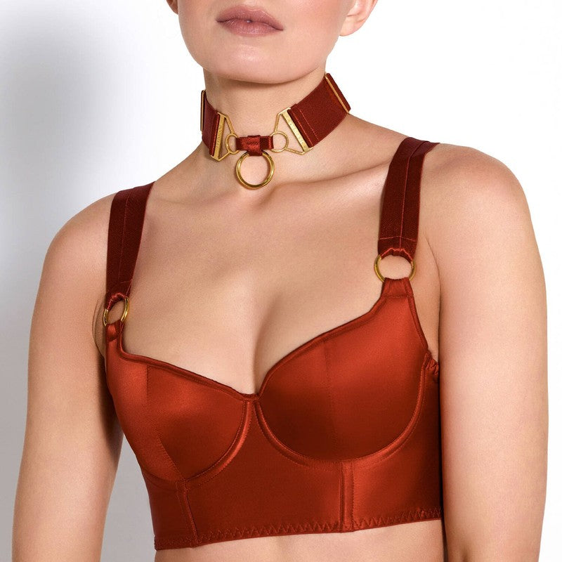 Sutiã Bustier de Seda New Signature queimado