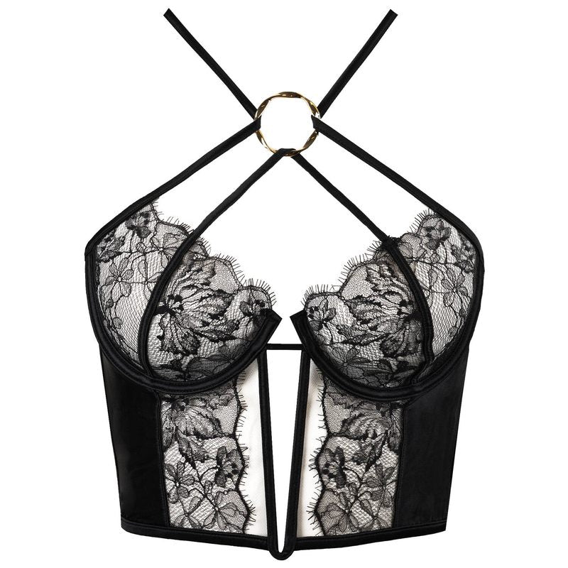 Sutiã Bustier de Seda e Renda Dahlia Street