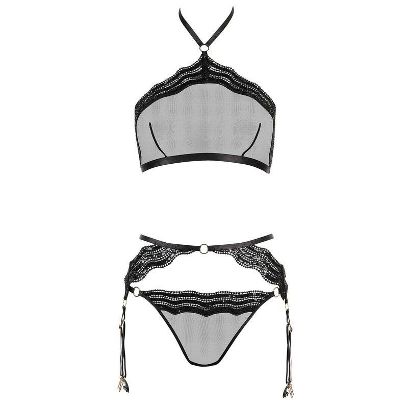 Conjunto de lingerie Naughty List Boite à Désir Onyx