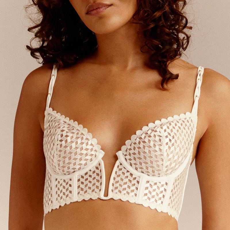 Sutiã Corset de Renda Chanzy Off