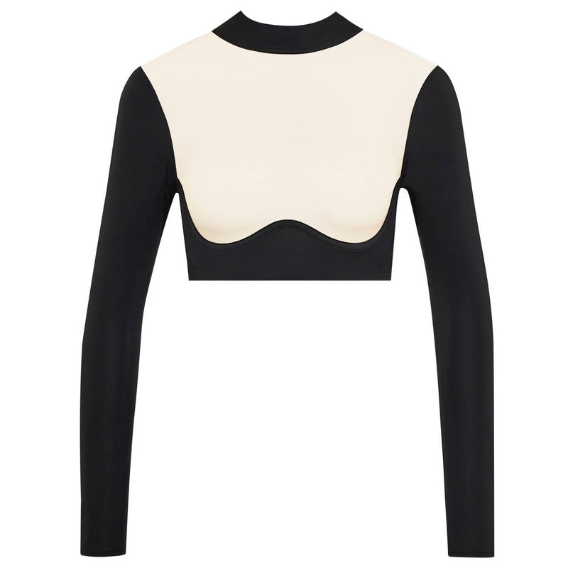 Sutiã Top cropped com costas abertas Pure Tentation Noir Nude