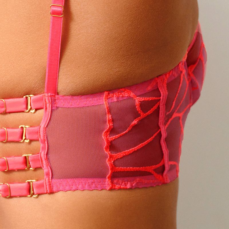 Sutiã Bustier Cleo Coral Brilhante