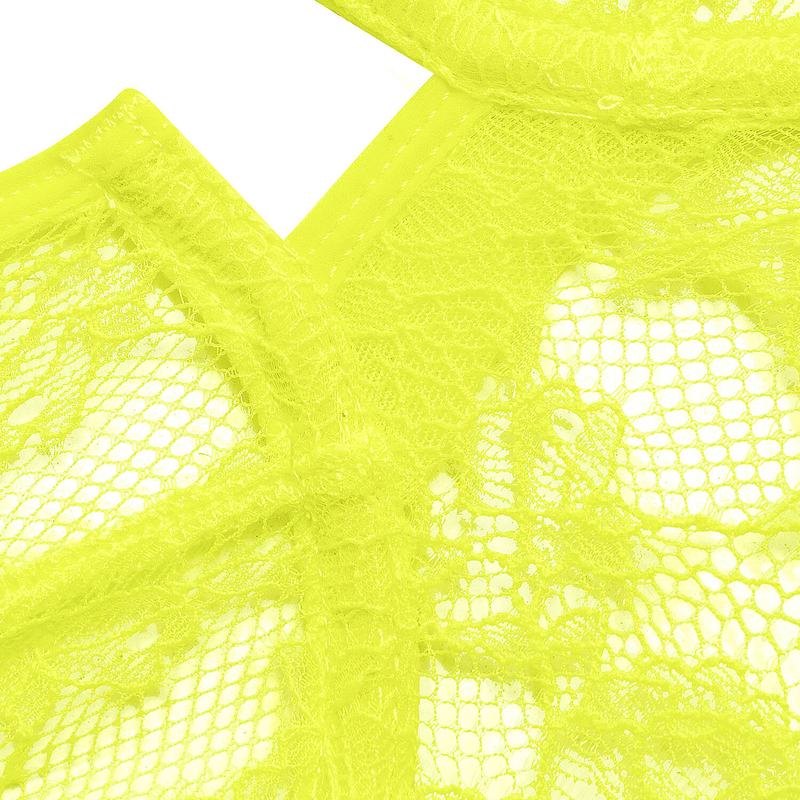 Sutiã Bustier de Renda com alças removíveis Flashback Néon Jaune Fluo