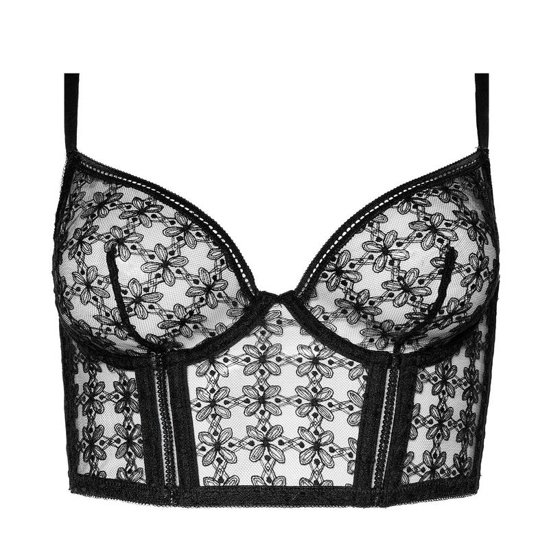 Sutiã Bustier Café Fleur