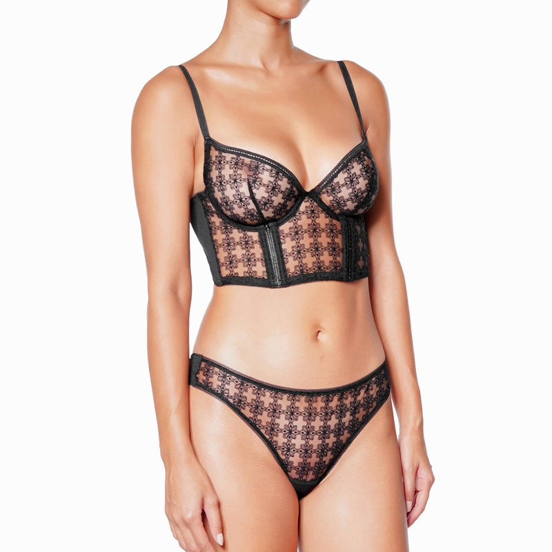 Sutiã Bustier Café Fleur