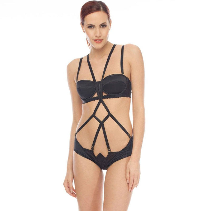Sutiã Bustier de Seda com abertura frontal Catwalk