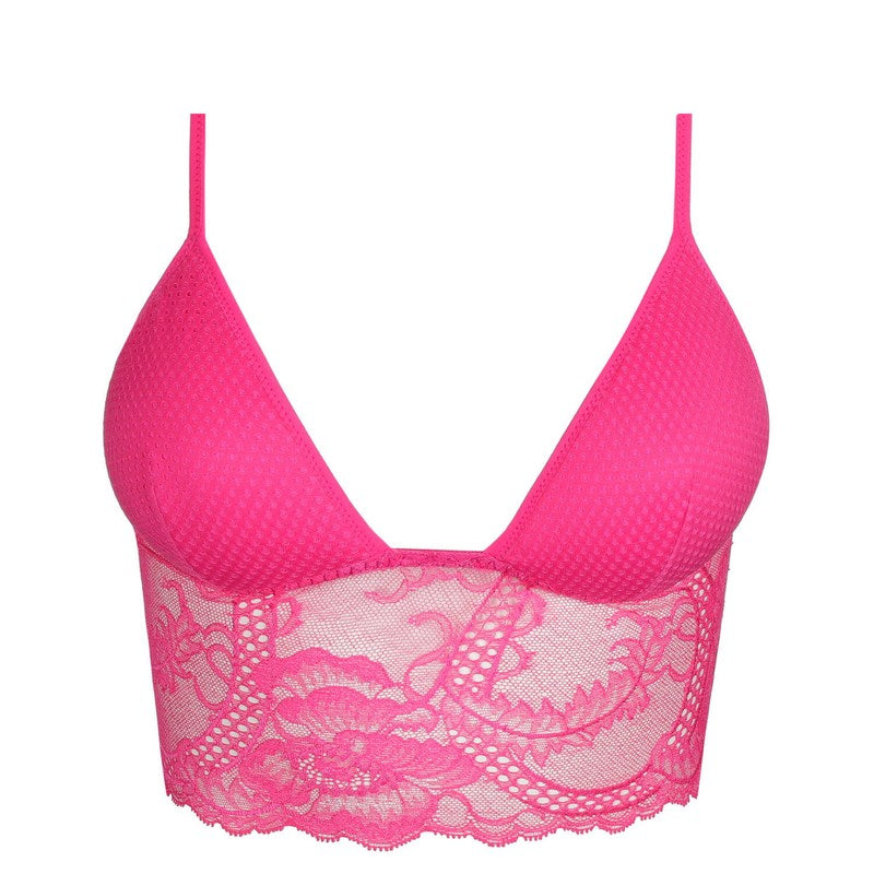 Sutiã Corset de Renda Lisa Fuchsia Queen