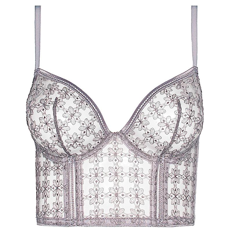 Sutiã Bustier Café Fleur Taupe