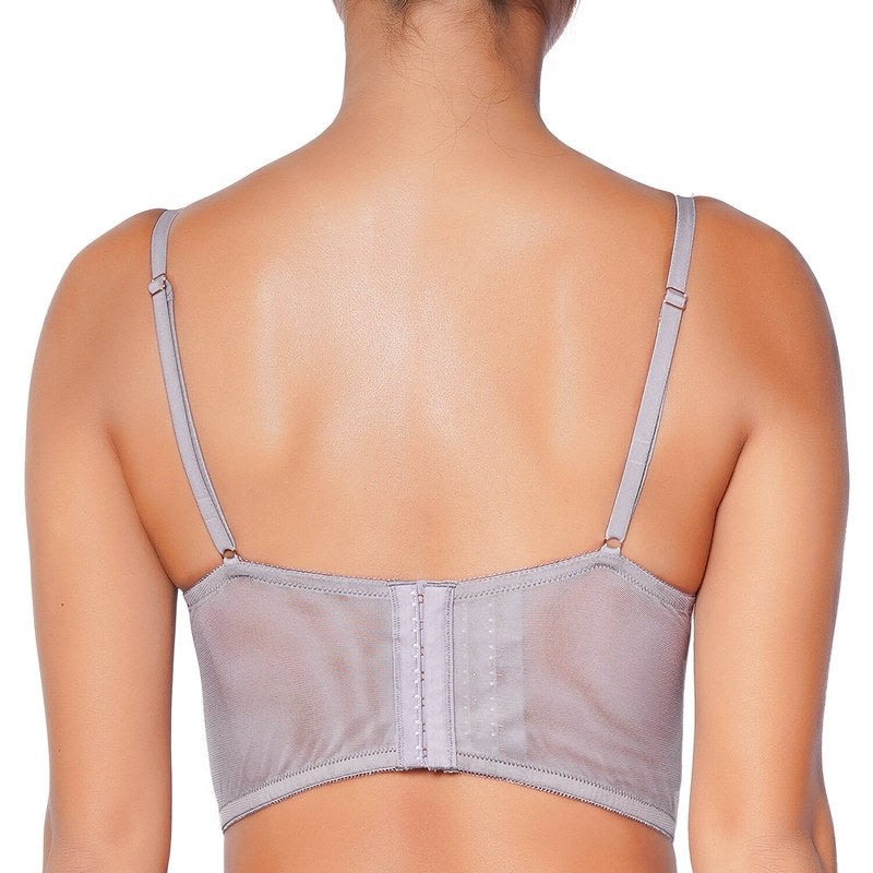 Sutiã Bustier Café Fleur Taupe