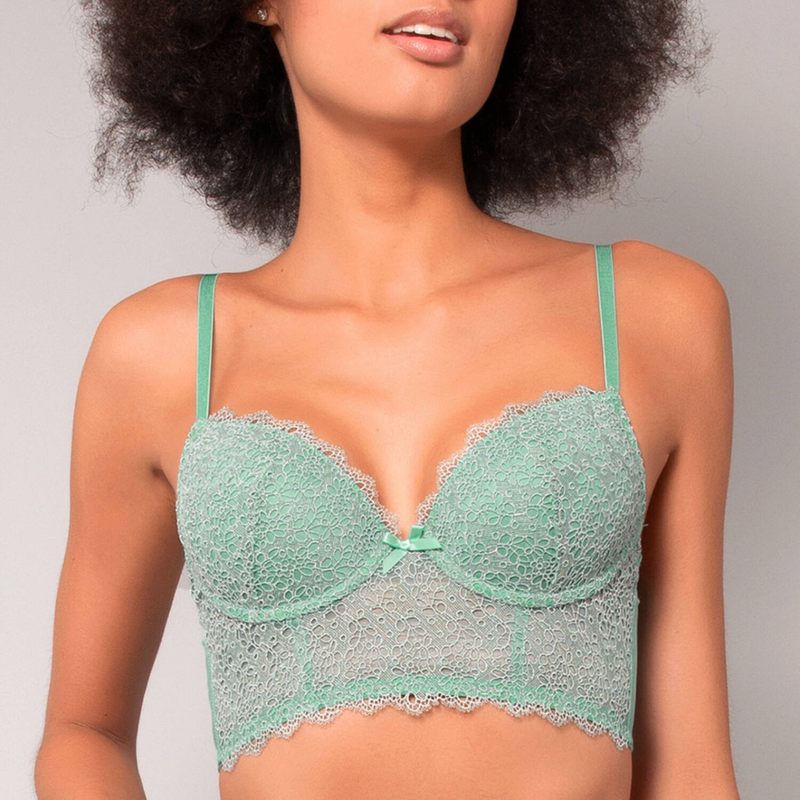 Sutiã Sutiã acolchoado Bustier Macramé Sage