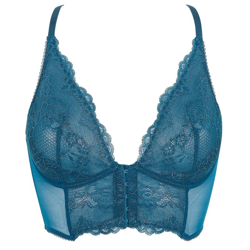 Sutiã Corset de Renda Superboost Lace-petróleo profundo