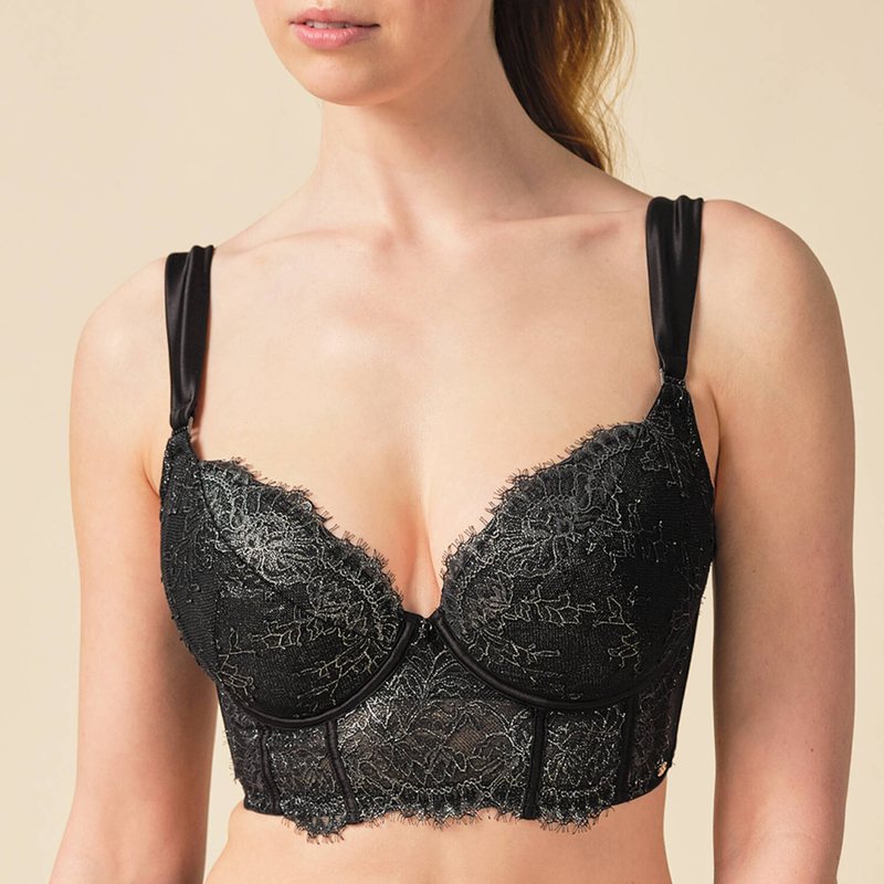 Sutiã Bustiê Push-Up de Renda VIP Intrigue