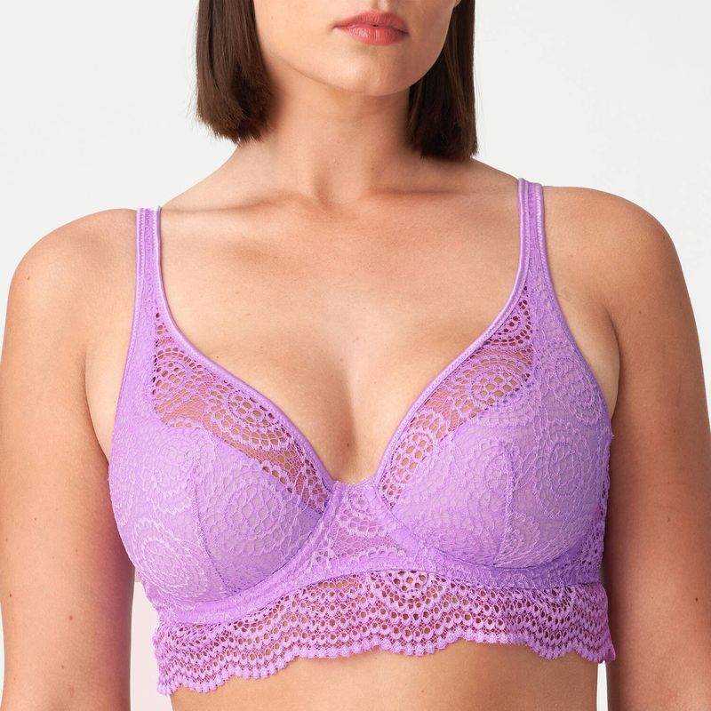 Sutiã Bustier de Renda Petit Paris Lavanda Creme