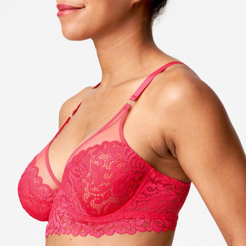 Sutiã Corset de Renda Elis Spicy Berry
