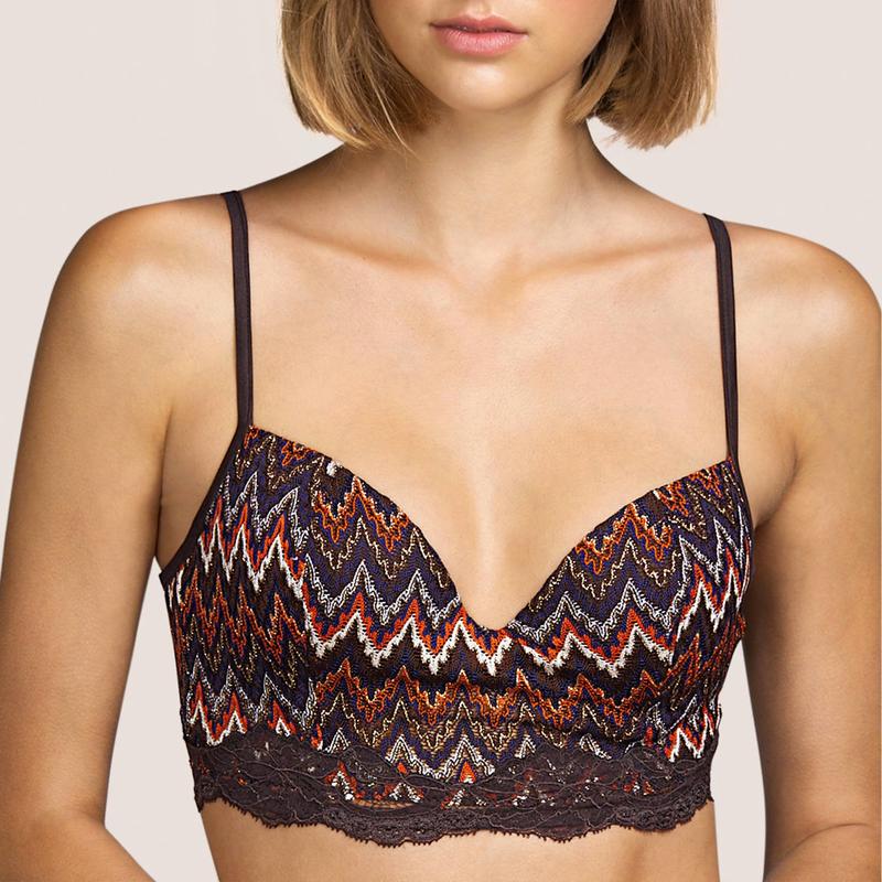 Sutiã acolchoado Bustier Andres Sarda Wengé