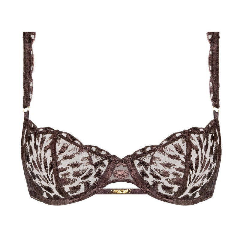 Sutiã meia taça Crazy in Love Satin Brown