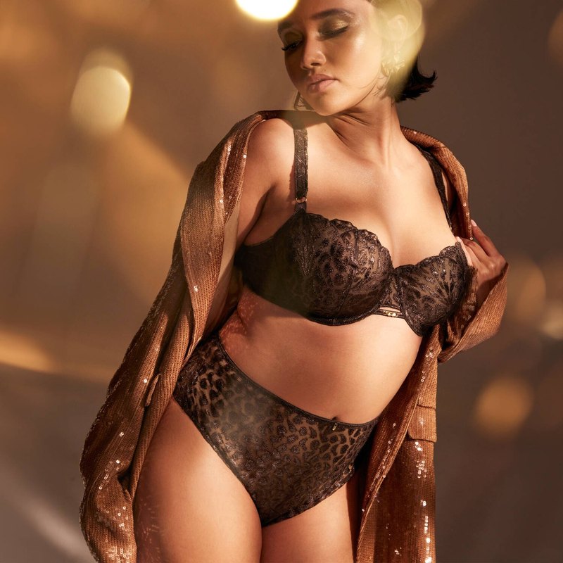 Sutiã meia taça Crazy in Love Satin Brown