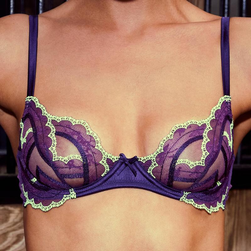 Sutiã de Renda meia taça Hendrix Midnight Purple