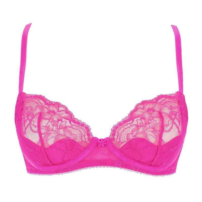Sutiã de Renda meia taça Tryst Fuchsia