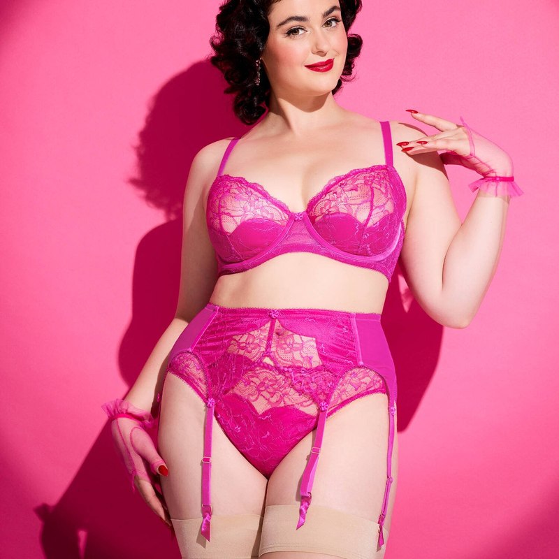 Sutiã de Renda meia taça Tryst Fuchsia